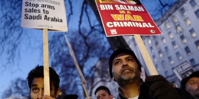 Bin Selman Londra’da Protesto Edildi