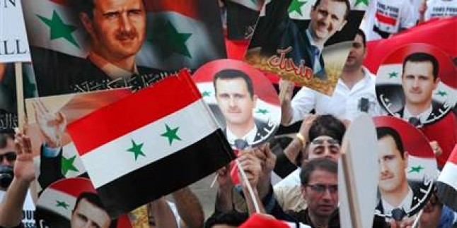 Suriyeli Dürzi Hıristiyanlardan Beşar Esad Yönetimine Destek Gösterisi
