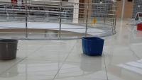 Anadolu Adalet Sarayı’nın Tavanından Sızan Yağmur Suyuna Kovayla Önlem Alındı…