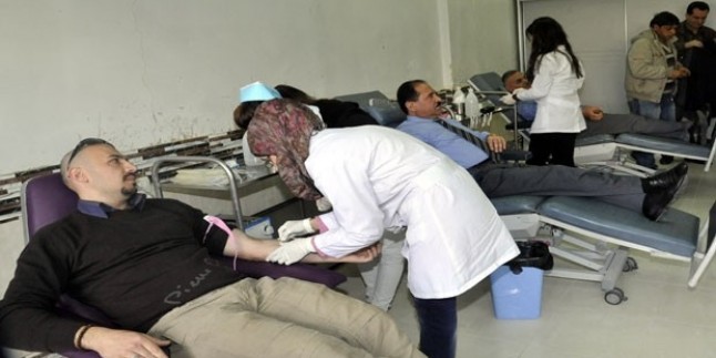 Suriye Karayolları Ulaştırma Müdürlüğü İşçileri Kanlarını Orduya Bağışlıyor…