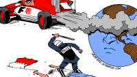 Karikatür: Bahreyn Rejimi, İşlediği İnsanlık Suçunu Formula Yarışlarıyla Gizlemeye Çalışıyor