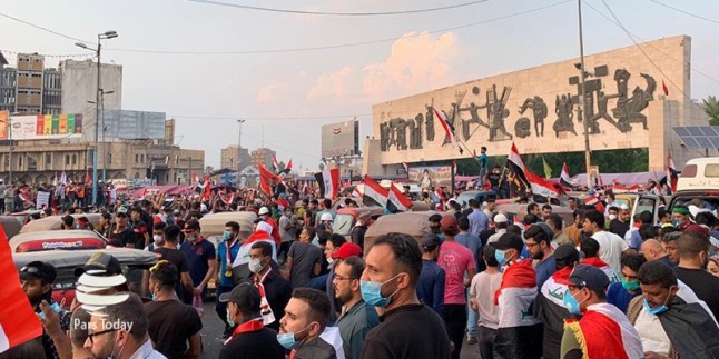 Iraklı protestoculara saldıran teröristler yakalandı