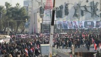 Bağdat’ta ABD’ye karşı geniş kapsamlı protesto gösterisi düzenlendi
