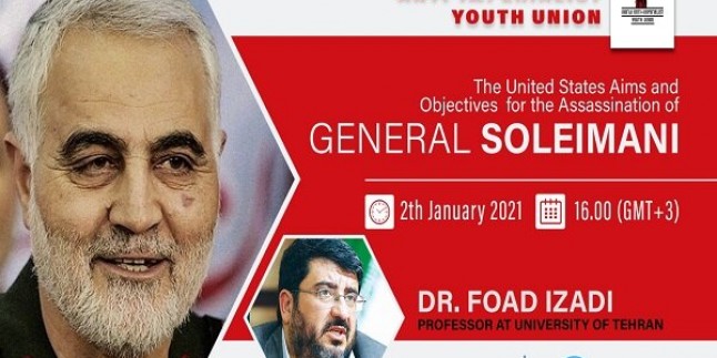 Dünya Anti-Emperyalist Gençlik Birliği, Şehit Süleymani’yi anıyor