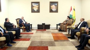 Seyyid Hasan Nasrallah, İsmail Heniyye ve beraberindeki heyeti kabul etti