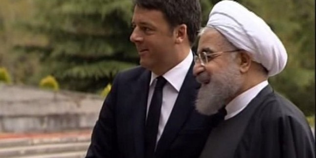 İran Cumhurbaşkanı Ruhani, İtalya Başbakanı’nı karşıladı
