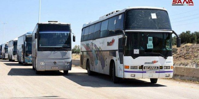 Homs ve Hama Kırsallarında Teröristlerin Üçüncü Bölümü Tahliye Ediliyor