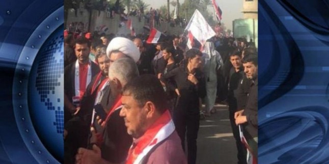 Bağdat’ta Türkiye Büyükelçili önünde büyük gösteri