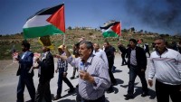 Gazze’de Filistinli esirlerle dayanışma gösterisi
