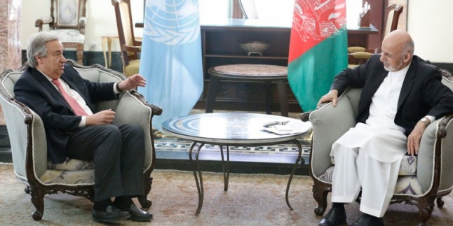 BM genel sekreteri ve Afganistan cumhurbaşkanı arasında görüşme
