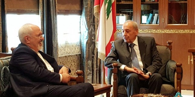 Lübnan Meclisi Başkanı, Zarif ile görüştü