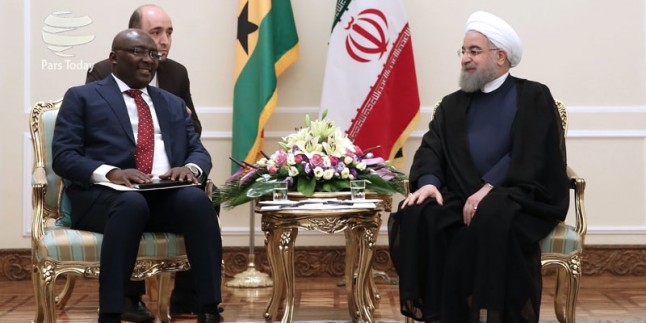 Ruhani: İran ve Gana’nın iradesinin ikili ilişkilerin daha da geliştirilmesi temeline dayalıdır