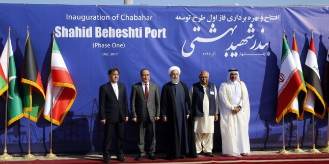 Çabahar Limanı’nın birinci aşamasının açılışı Cumhurbaşkanı Ruhani tarafından yapıldı