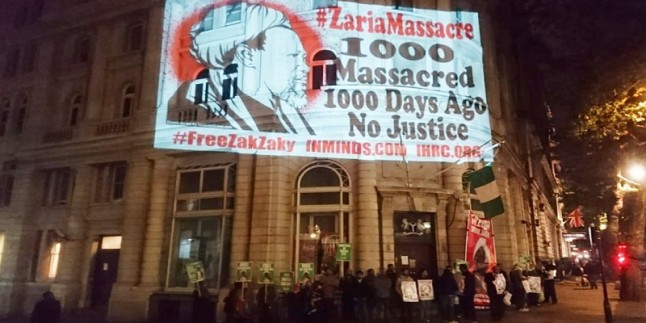 Londra’daki protestocular Şeyh Zakzaki’nin serbest bırakılmasını istediler