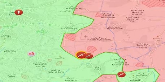 Suriye Ordusu Doğu Guta Bölgesinde 2 Önemli Üssü Ele Geçirerek Shaffoniya-Utaya Yolunu Kesti