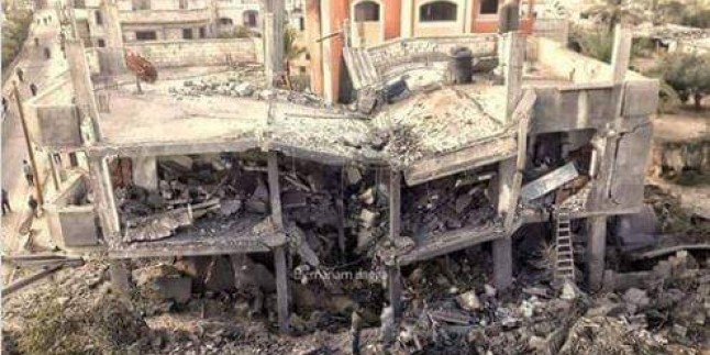 Siyonist İsrail Savaş Uçaklarının Hazreti Aişe Camisini Bombalaması Neticesinde 2 Filistinli Ağır Yaralandı