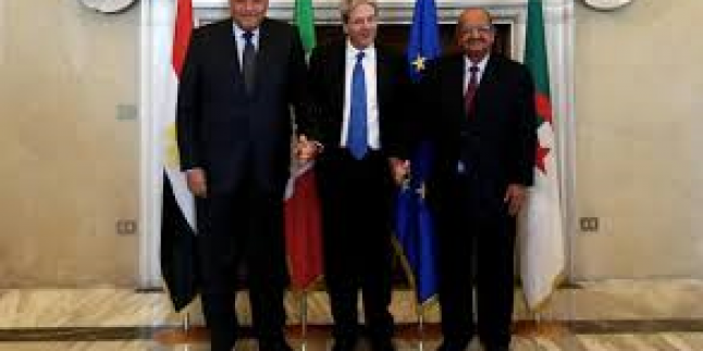 İtalya, Cezayir ve Mısır Dışişleri Bakanları, Kahire’de Bir araya Geldi