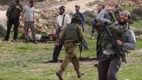 Siyonist Yerleşimciler İşgal Askerlerinin Himayesinde Filistin Köyüne Saldırdı