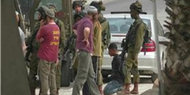 Siyonist İşgal Güçleri Filistinli Bir Çocuğu Gözaltına Aldı