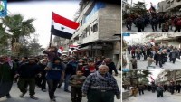 Doğu Ğuta’da Halkın Suriye Ordusuna Destek Gösterileri Devam Ediyor