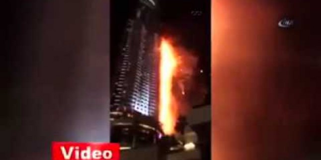 VİDEO: Dubai’de 63 katlı otelde yangın çıktı