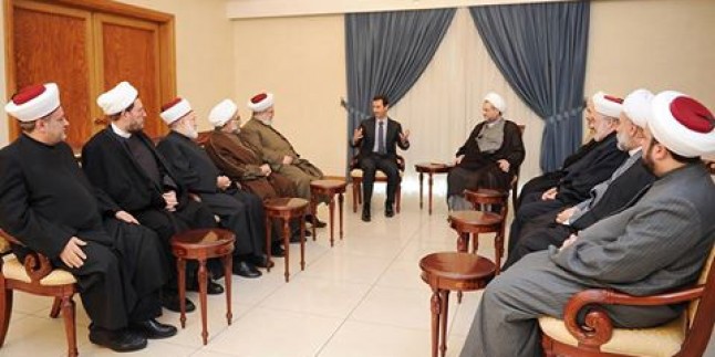 Beşşar Esad, Lübnan’daki Müslüman Ulemalar Topluluğu heyetini kabul etti