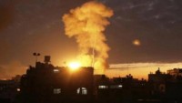 Siyonist savaş uçakları Gazze’yi bombaladı