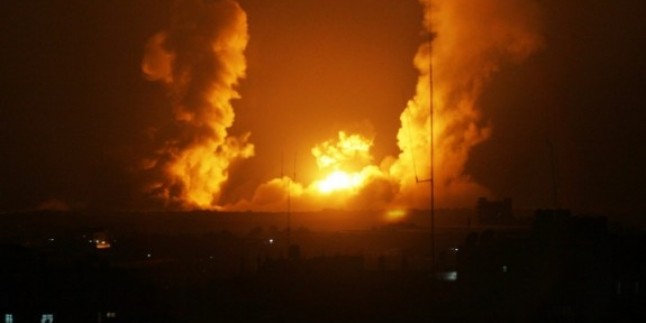 Siyonist İsrail Rejimi Gazze’den İsraile Füze Atıldığı İddiası İle Gazze Şeridinde Bir Kaç Hedefi Bombaladı