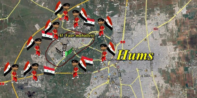 Suriye’nin Hums halkı İdlib’in Fua ve Kefraya beldeleri için ayağa kalktı
