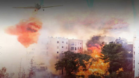 Siyonist İsrail’in Celile Kentindeki 12 Katlı Bir Otel Alev Alev Yandı
