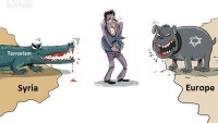 Karikatür: Terör ve Avrupa canavarlarının arasında kalan insanlar…
