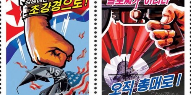 Kuzey Kore, ABD uçağı ve Beyaz Saray’ın hedef alındığı pullar bastırdı