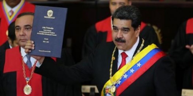 Venezuela Lideri Nicolas Maduro Devlet Başkanlığı İçin Yemin Etti