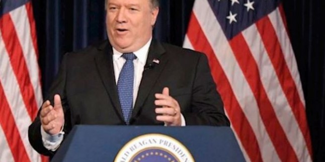 Pompeo: ABD’nin siyaseti İran’a yönelik baskıları en üst düzeye çıkarmaktır.
