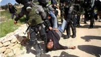 Siyonist İsrail Askerleri, kameraların karşısında Filistinli genç Şadi El-Gebaşi’ye saldırdı