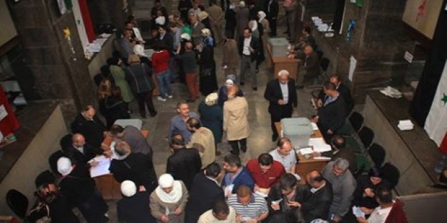 Suriye Seçimlerinde Oy Kullanma Süresinin Sona Ermesiyle Oy Sayımı Başladı