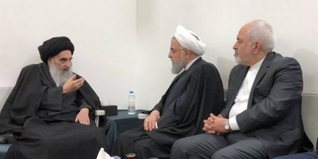İran Cumhurbaşkanı Ruhani, Ayetullah Sistani’yi evinde ziyaret etti