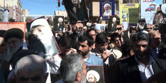 Tahran’da Şeyh Nemr’in idamı protesto edildi