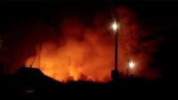 Ukrayna’nın Balakleya şehrinde cephanelikte büyük yangın çıktı